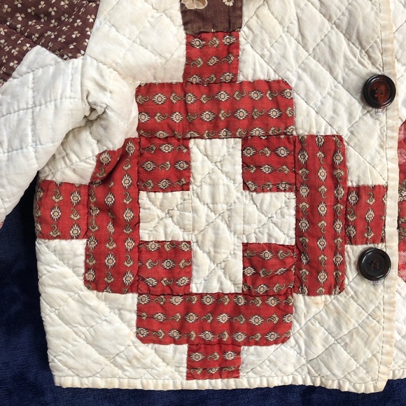 THE LUDLOW SHOP brand new rare 1800s friendship quilt crop coat small medium S/M - Picture 15 of 15